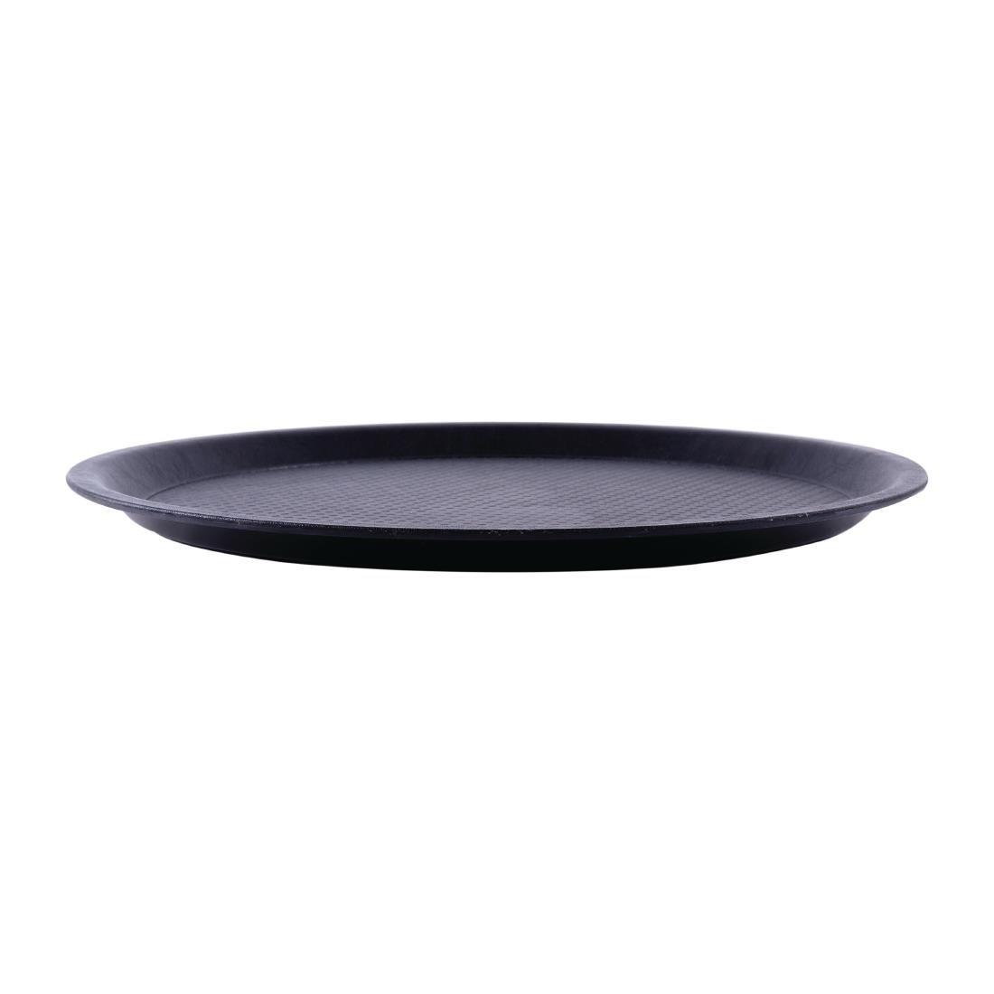 Plateau antidérapant Roltex Blackline rond 310mm noir - FRANCE CHR