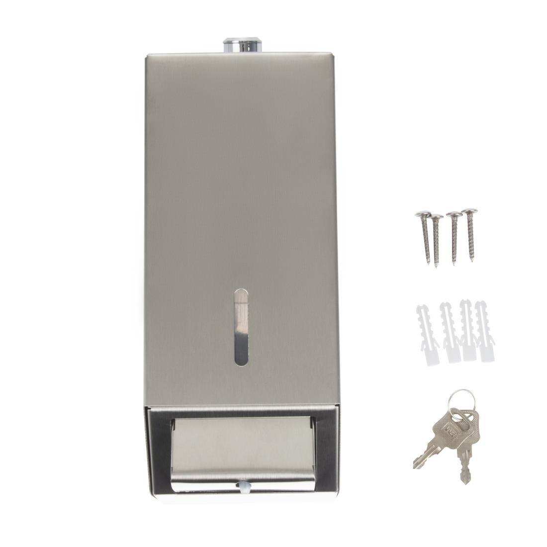 Distributeur de savon liquide en acier inoxydable Jantex 1 litre - FRANCE CHR