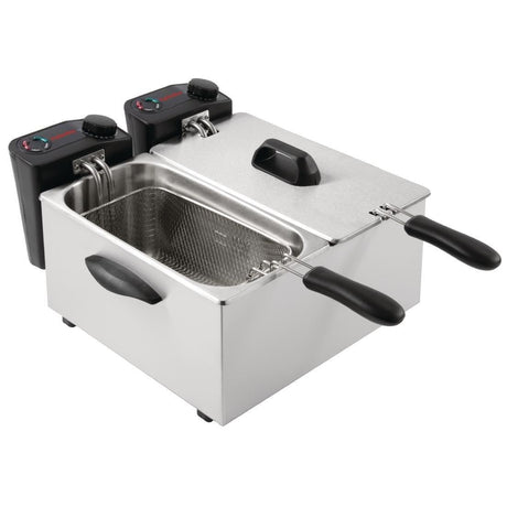 Friteuse de comptoir double Caterlite peu intensive 2x 3,5L - FRANCE CHR