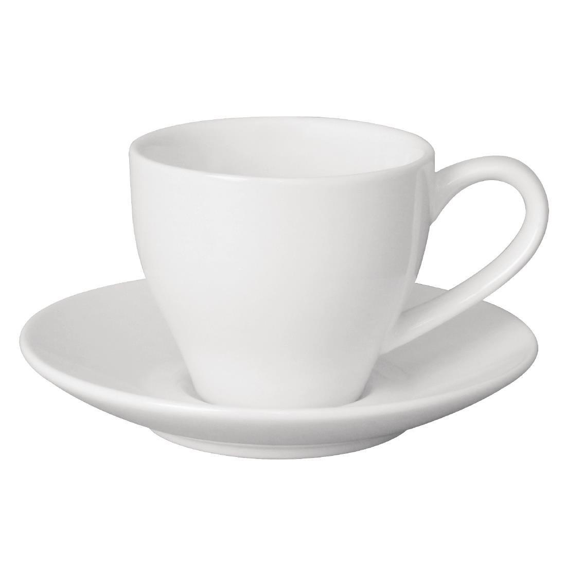 Soucoupe pour tasse espresso Olympia blanche (Lot de 12) - FRANCE CHR