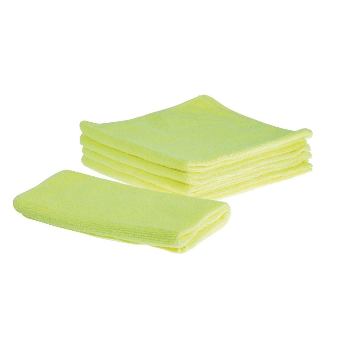 Chiffons microfibres Jantex jaunes (Lot de 5) - FRANCE CHR