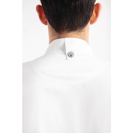 Veste de cuisine mixte légère à fermeture éclair Hartford Chef Works Urban blanche XS - FRANCE CHR