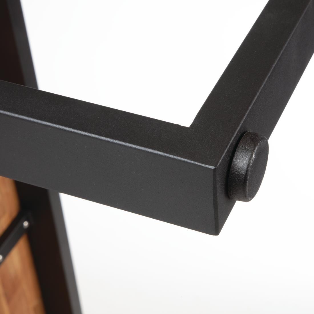 Bancs industriels en acier et acacia Bolero 160 cm (lot de 2) - FRANCE CHR