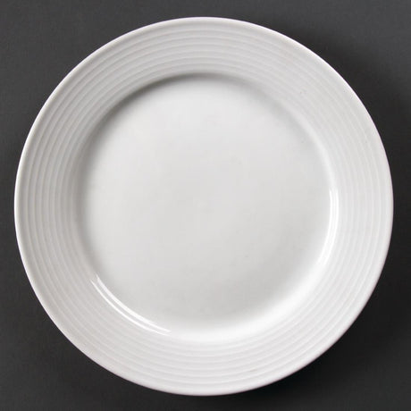 Assiettes à bord large Olympia Linear 250mm (Lot de 12) - FRANCE CHR