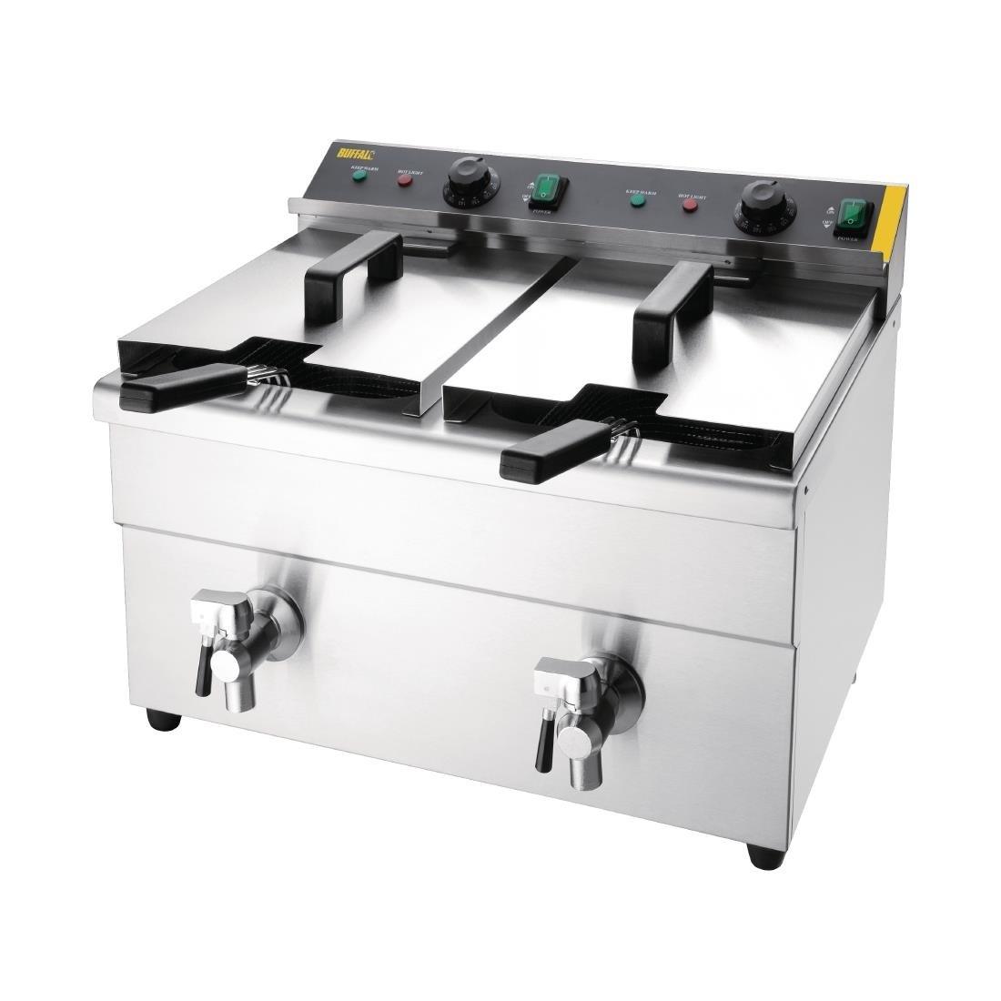 Friteuse induction double Buffalo 2 x 3 kW - FRANCE CHR