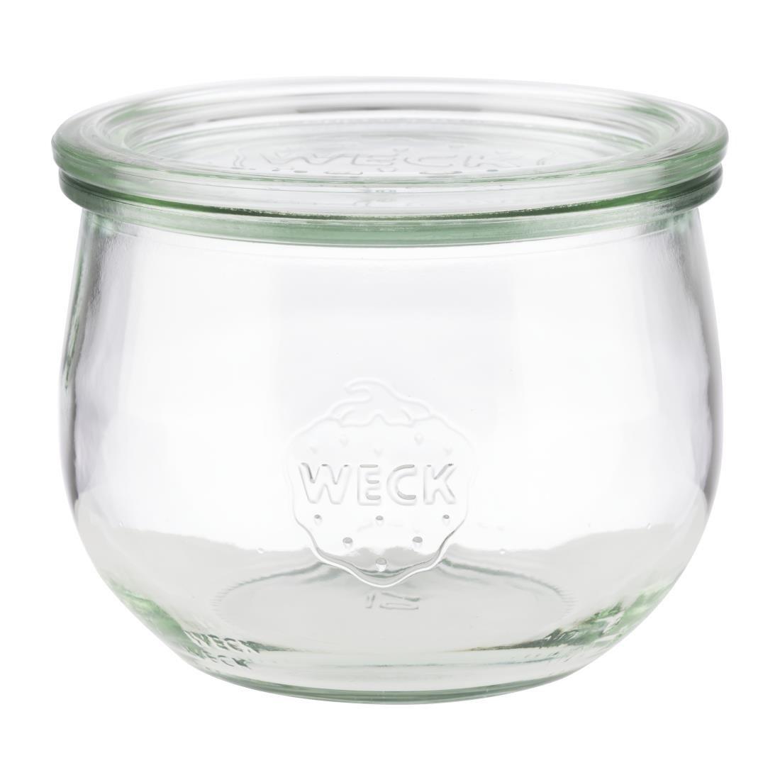 Bocaux en verre tulipe avec couvercle Weck APS 580 ml (lot de 6) - FRANCE CHR
