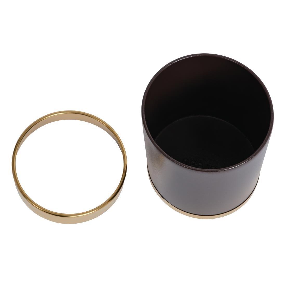 Corbeille à papier avec bordure dorée Bolero - FRANCE CHR