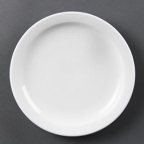 Assiettes à bord étroit blanches Olympia 202mm (Lot de 12) - FRANCE CHR