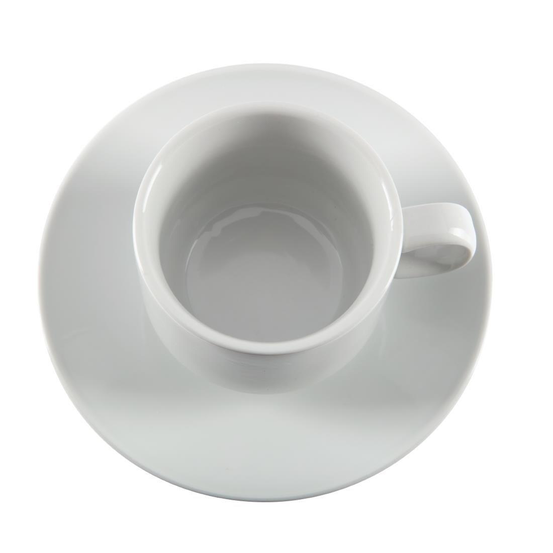 Tasse à thé empilable blanche whiteware Olympia 200ml (Lot de 12) - FRANCE CHR