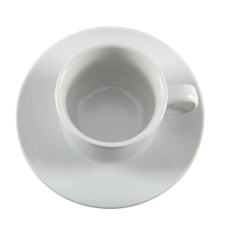 Tasse à thé empilable blanche whiteware Olympia 200ml (Lot de 12) - FRANCE CHR