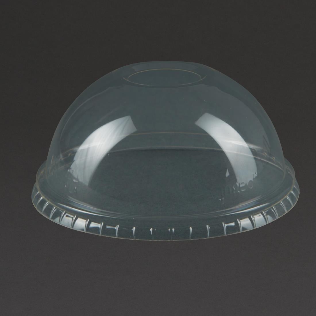 Couvercles dôme compostables avec trou pour boissons fraîches Vegware 340ml et 454ml (lot de 1000) - FRANCE CHR