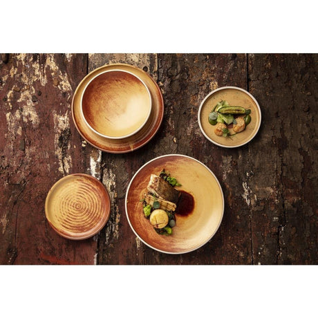 Assiettes plates terre de sienne Olympia Canvas 18 cm (Lot de 6) - FRANCE CHR