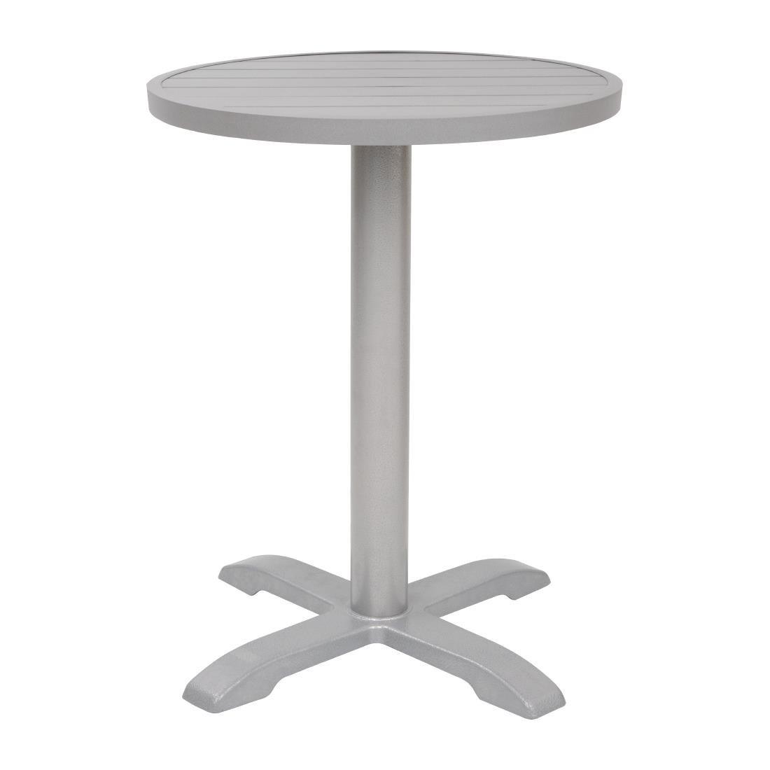 Plateau de table rond en aluminium Bolero gris clair 580 mm - FRANCE CHR
