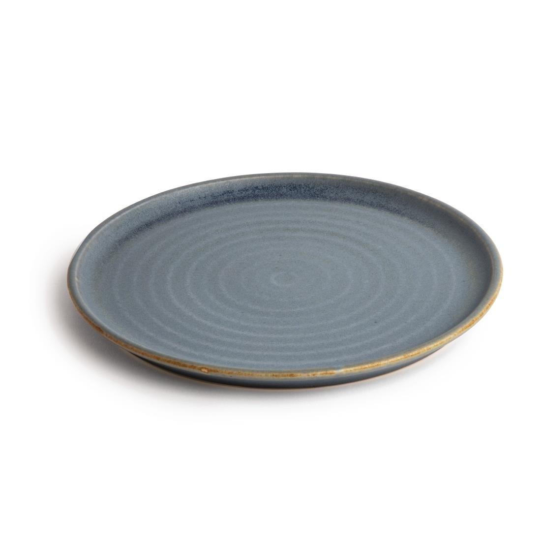 Assiettes plates granit bleu Olympia Canvas 26,5 cm (Lot de 6) - FRANCE CHR
