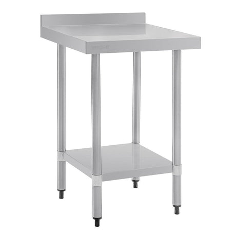 Table de préparation avec rebord en acier inoxydable Vogue 600 x 600mm - FRANCE CHR