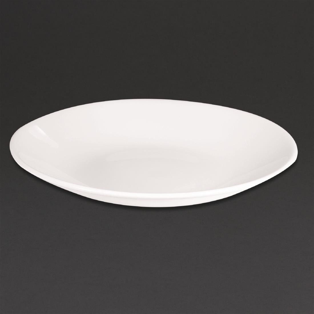 Assiettes creuses blanches Churchill Profile 255mm (lot de 12) - FRANCE CHR