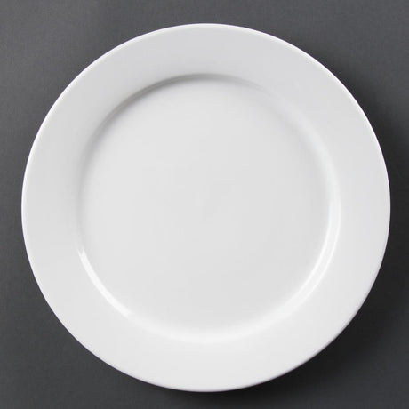 Assiettes à bord large blanches Olympia 280mm (Lot de 6) - FRANCE CHR