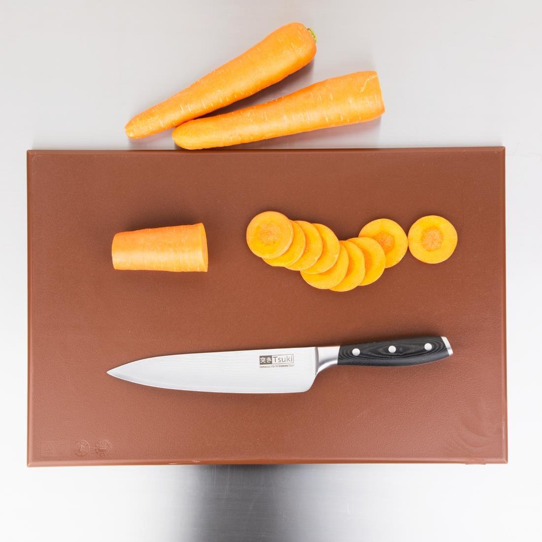 Planche à découper standard haute densité Hygiplas marron - FRANCE CHR