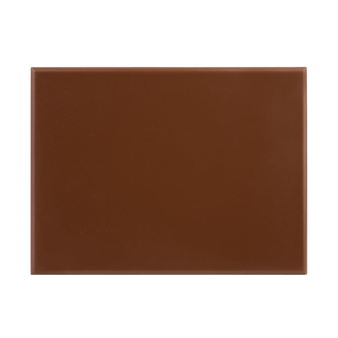 Petite planche à découper haute densité Hygiplas marron - FRANCE CHR