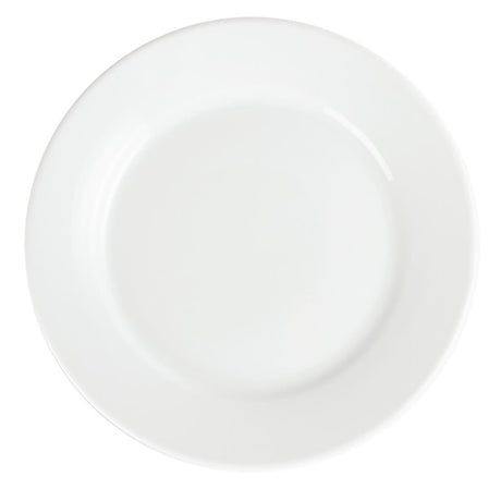 Assiettes à bord large blanches Olympia 250mm (Lot de 12) - FRANCE CHR