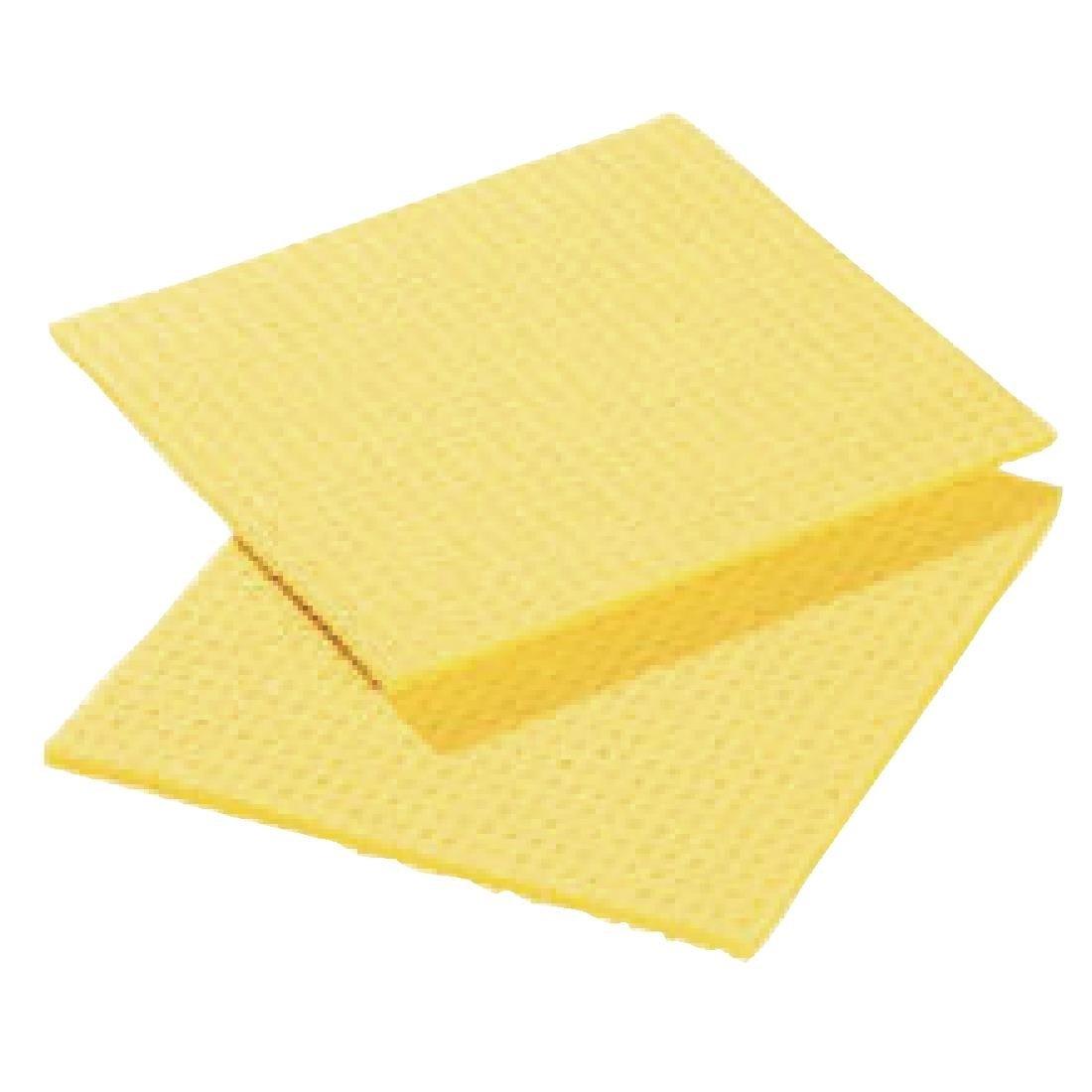 Lavettes Spongyl jaunes (Lot de 10) - FRANCE CHR
