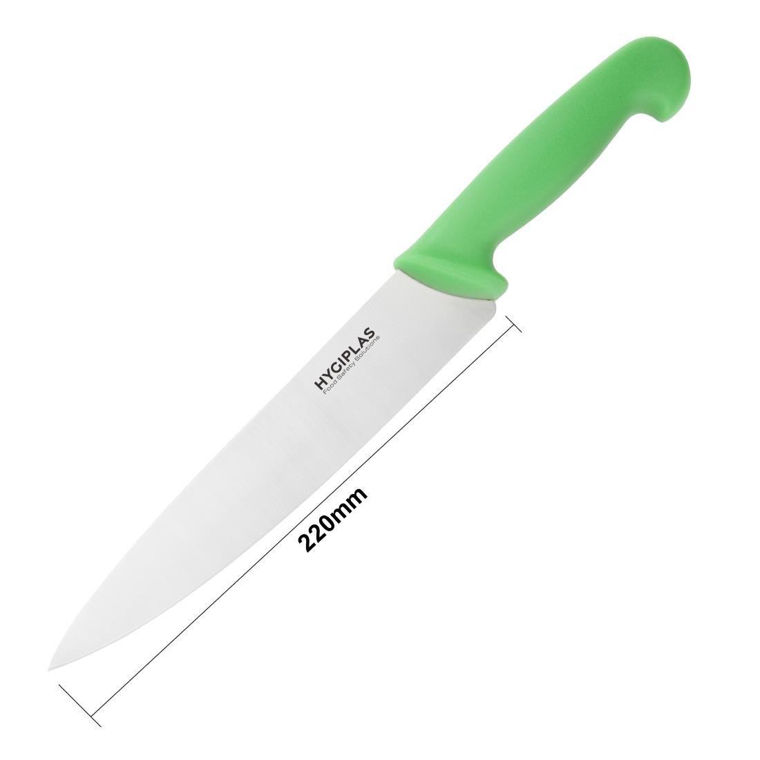 Couteau de cuisinier Hygiplas vert 215mm - FRANCE CHR