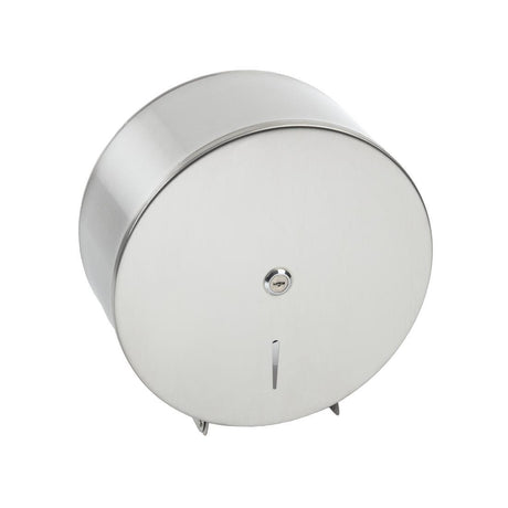 Distributeur papier hygiénique Jumbo en acier inoxydable Jantex - FRANCE CHR