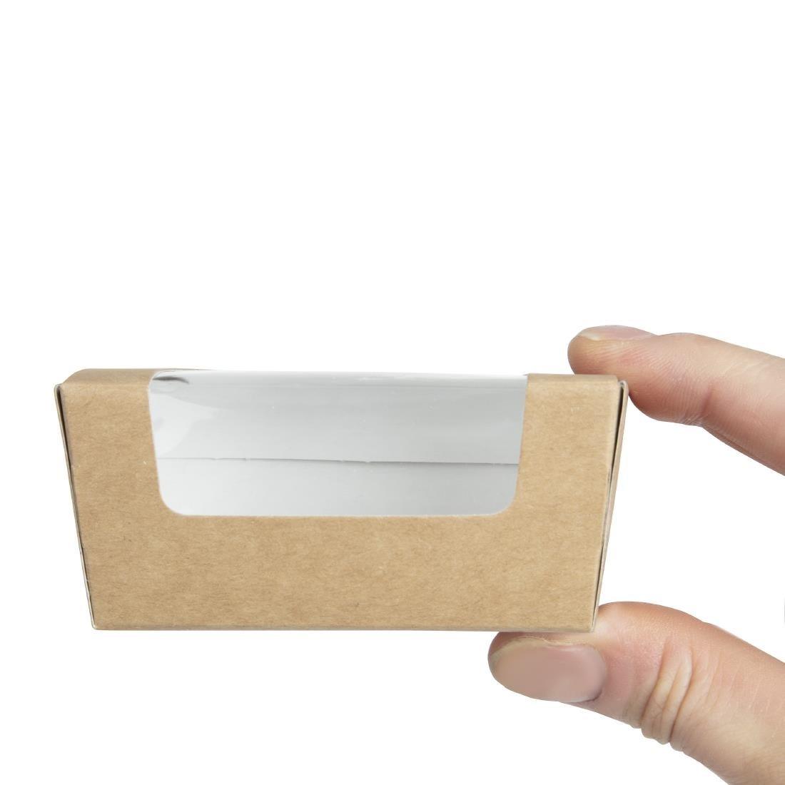 Boîtes à gâteau rectangulaires kraft compostables avec fenêtre Colpac (lot de 500) - FRANCE CHR