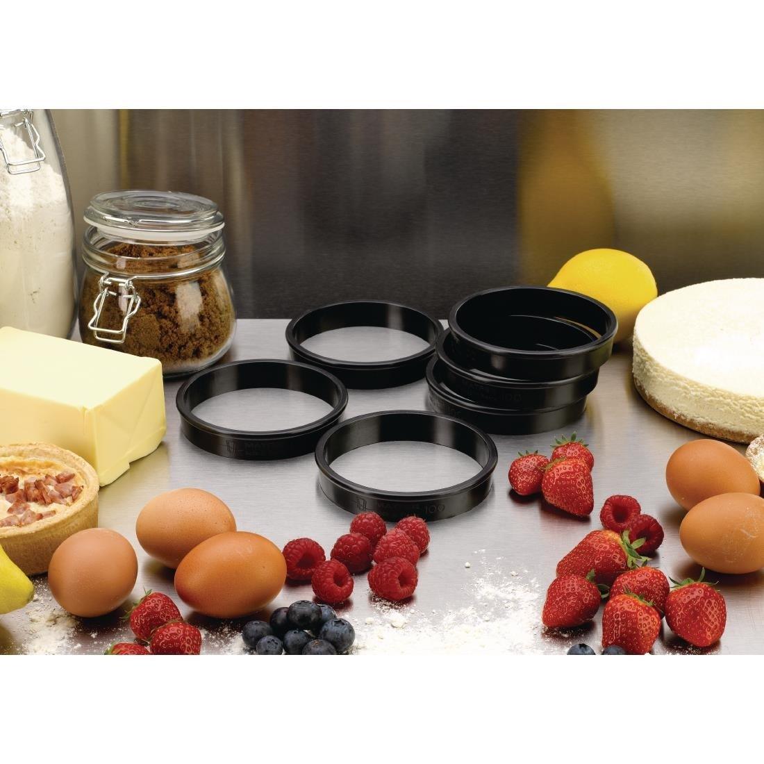 Cercles à tarte Exoglass Matfer Bourgeat 100 mm (lot de 6) - FRANCE CHR