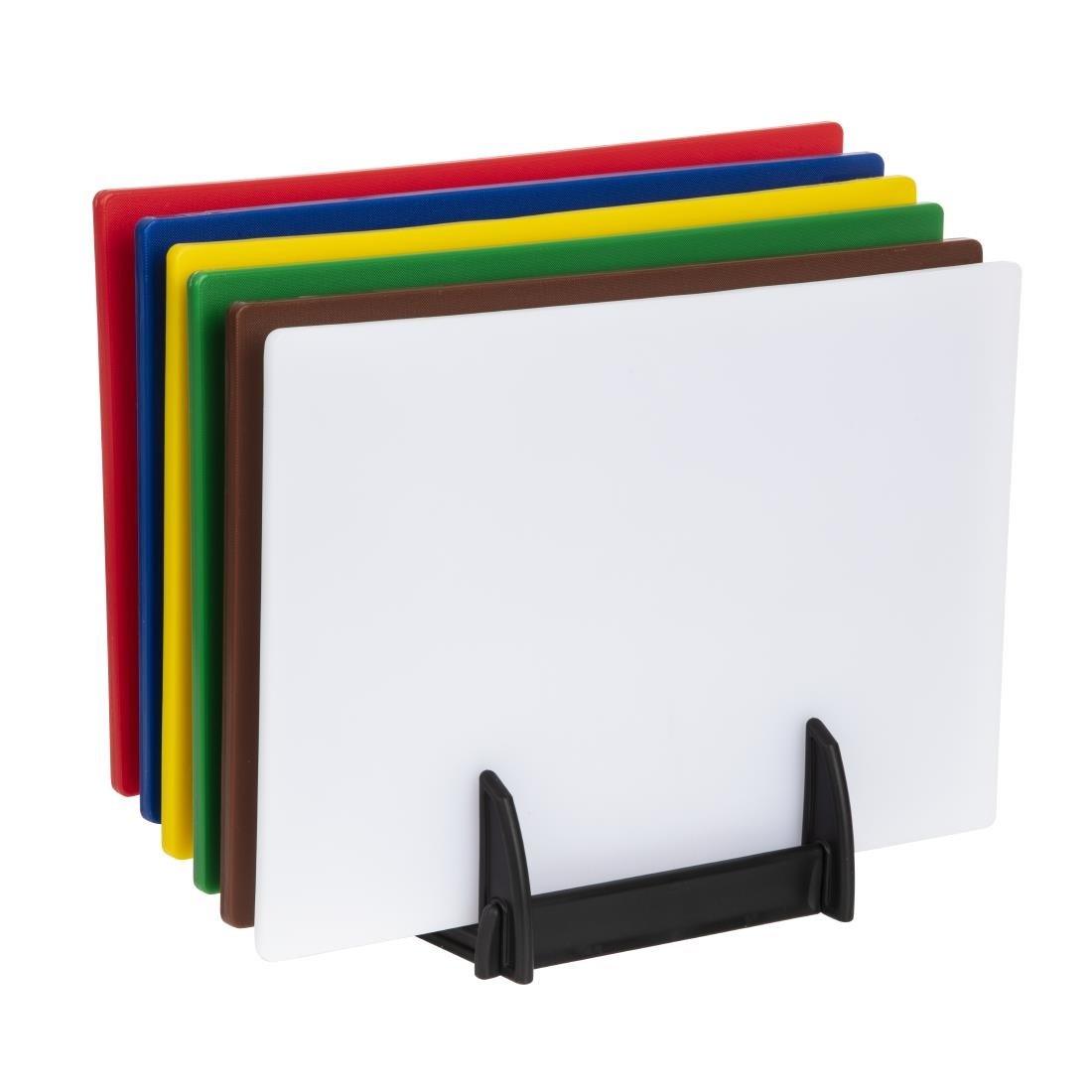 Lot de 6 planches à découper standard basse densité avec support et poster Hygiplas - FRANCE CHR