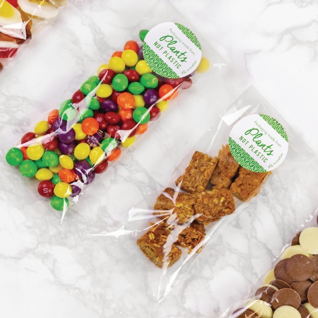 Sachets compostables transparents en PLA Vegware 70 x 210 mm (Lot de 1000) - FRANCE CHR