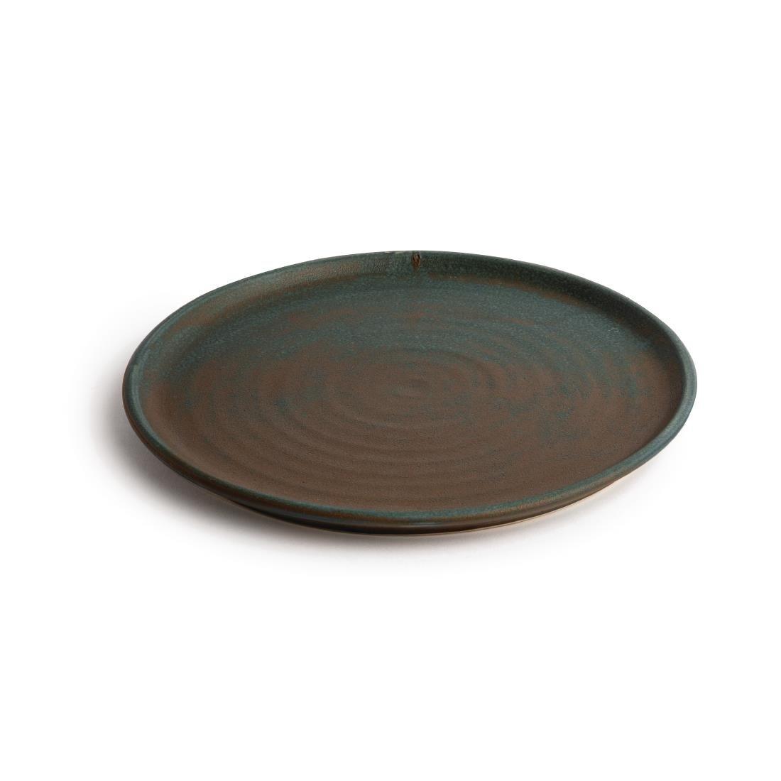 Assiettes plates vert bronze Olympia Canvas 26,5 cm (Lot de 6) - FRANCE CHR