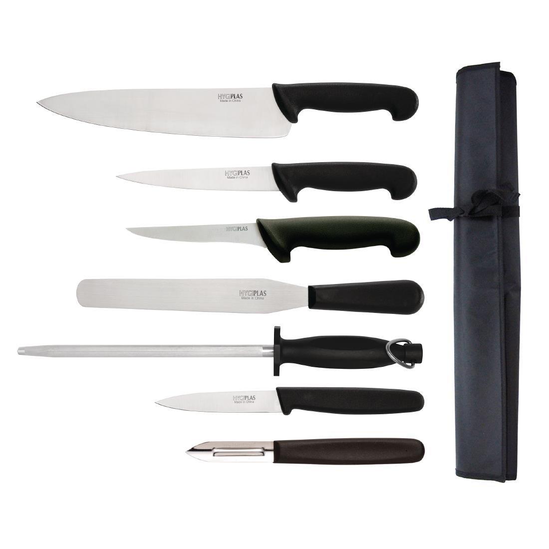 Ensemble de 7 couteaux pour débutants avec couteau de cuisinier 265mm et étui Hygiplas - FRANCE CHR