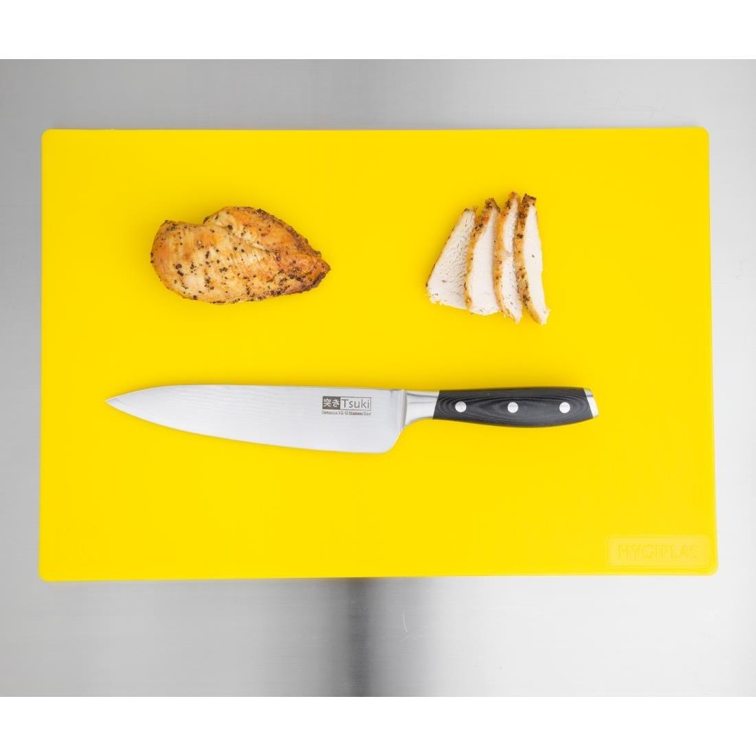 Planche à découper standard basse densité Hygiplas jaune - FRANCE CHR