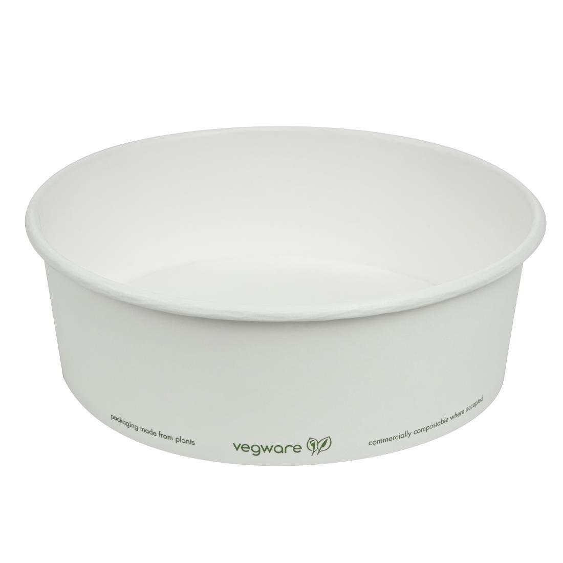 Bols alimentaires en carton doublé PLA série 185 Vegware 910 ml (lot de 300) - FRANCE CHR