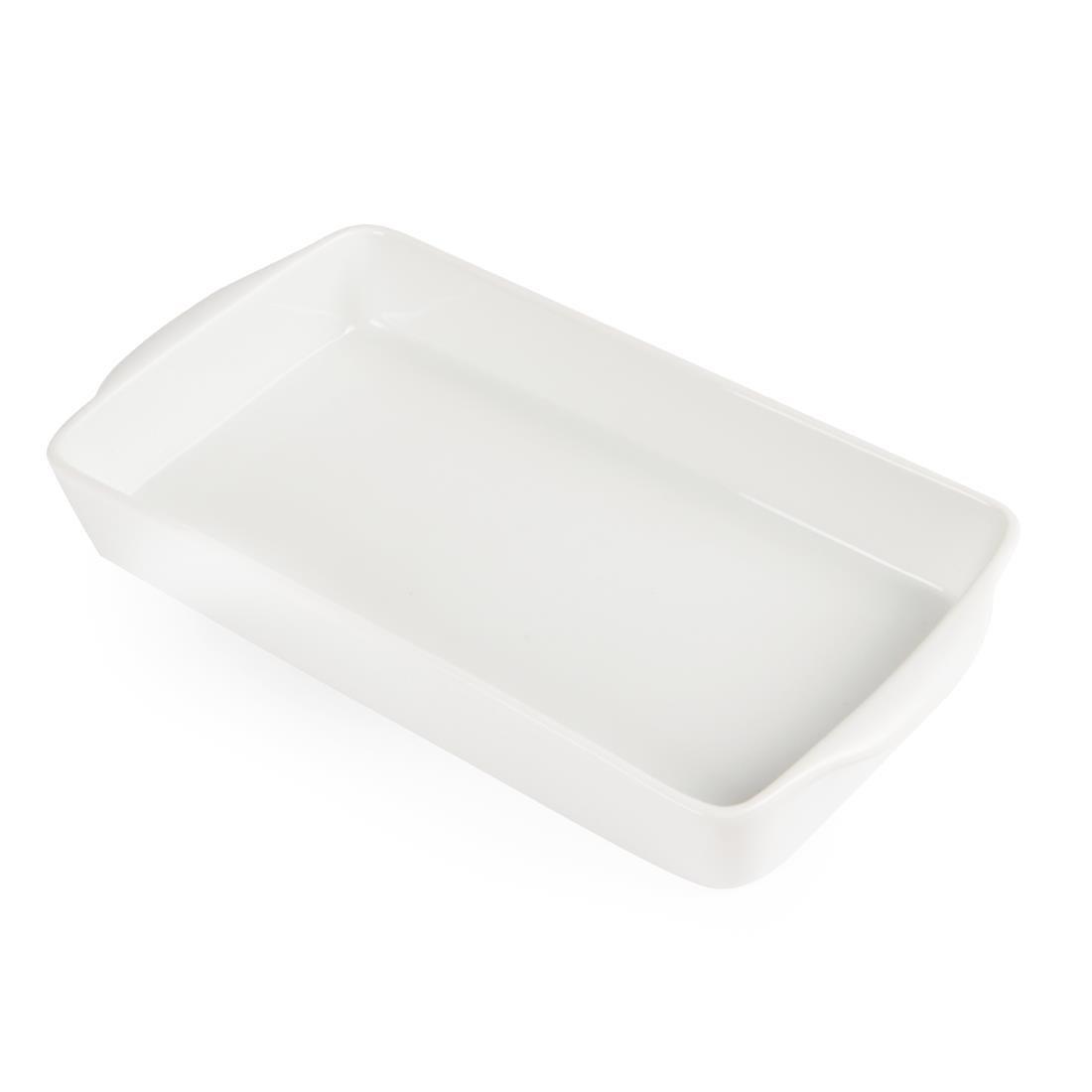 Plats à rôtir rectangulaires Olympia Whiteware 305 x 163 mm (lot de 6) - FRANCE CHR