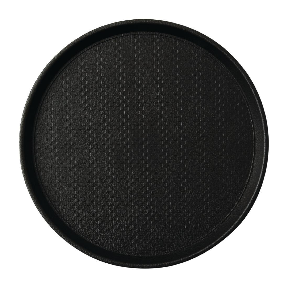 Plateau antidérapant Roltex Blackline rond 310mm noir - FRANCE CHR