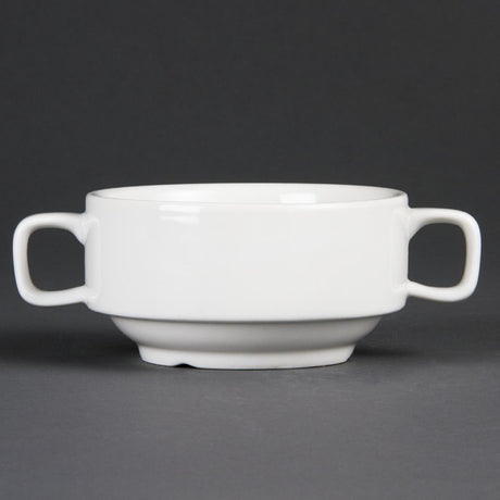 Bol à soupe avec anses blancs Olympia 115mm (Lot de 6) - FRANCE CHR