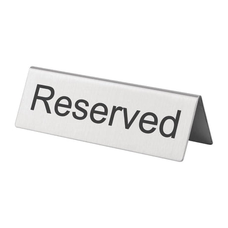 Chevalets de table en acier inoxydable Olympia réservé (Lot de 10) - FRANCE CHR
