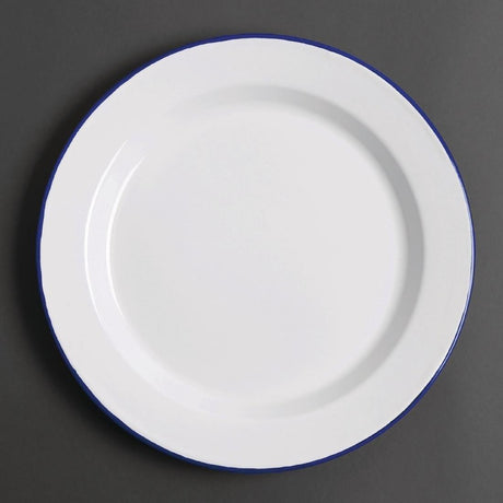 Assiette plate en acier émaillé Olympia 300mm lot de 6 - FRANCE CHR