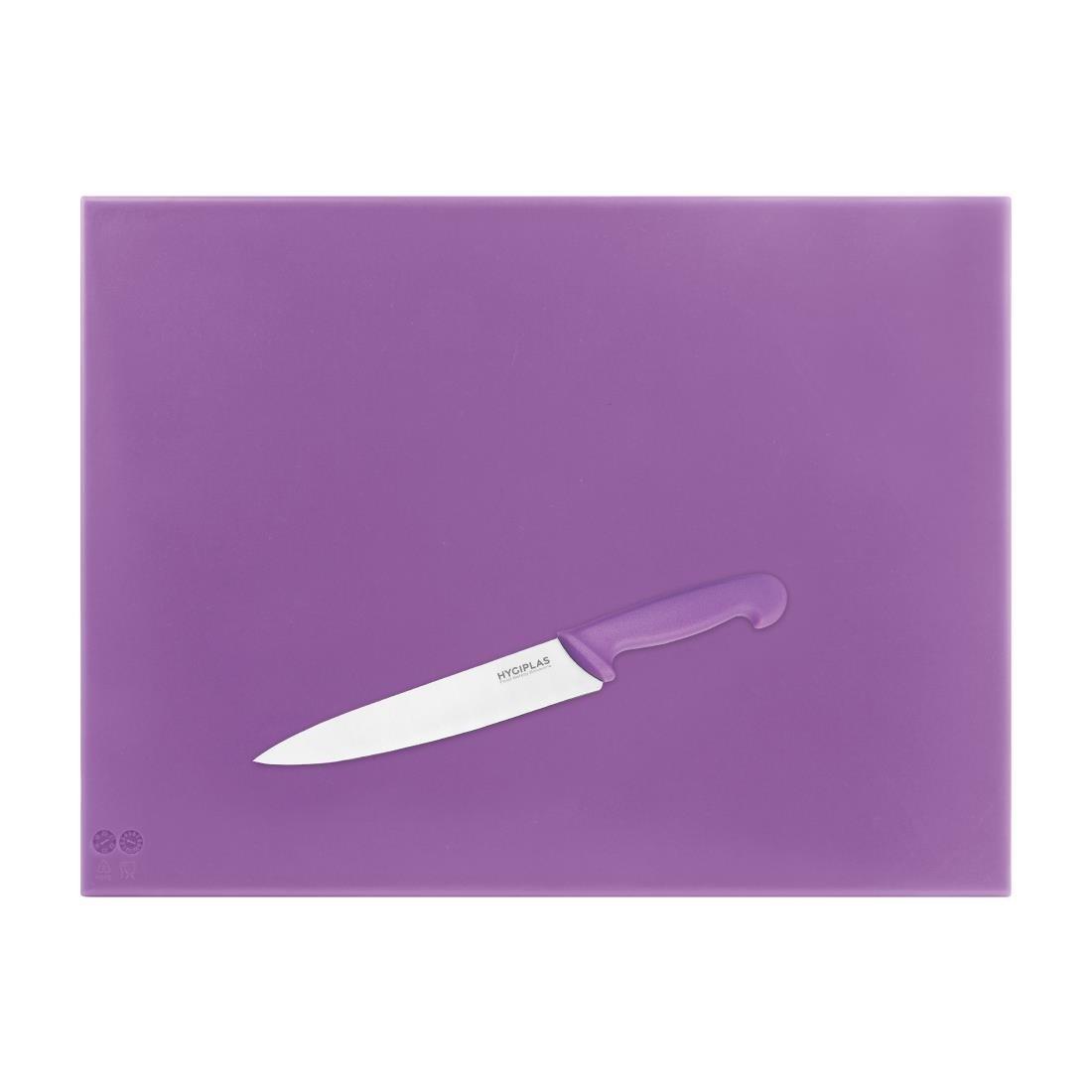 Planche à découper haute densité Hygiplas violette 600x450x12mm - FRANCE CHR