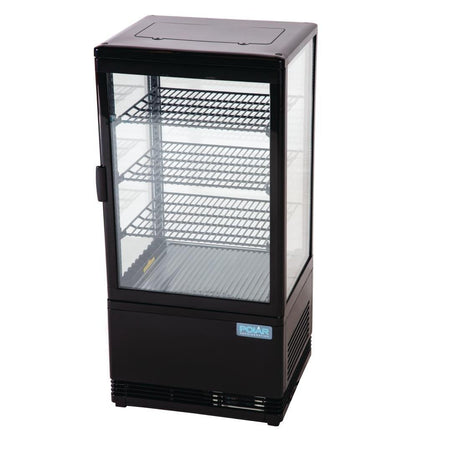 Vitrine réfrigérée positive noire Polar Série C 68L - FRANCE CHR