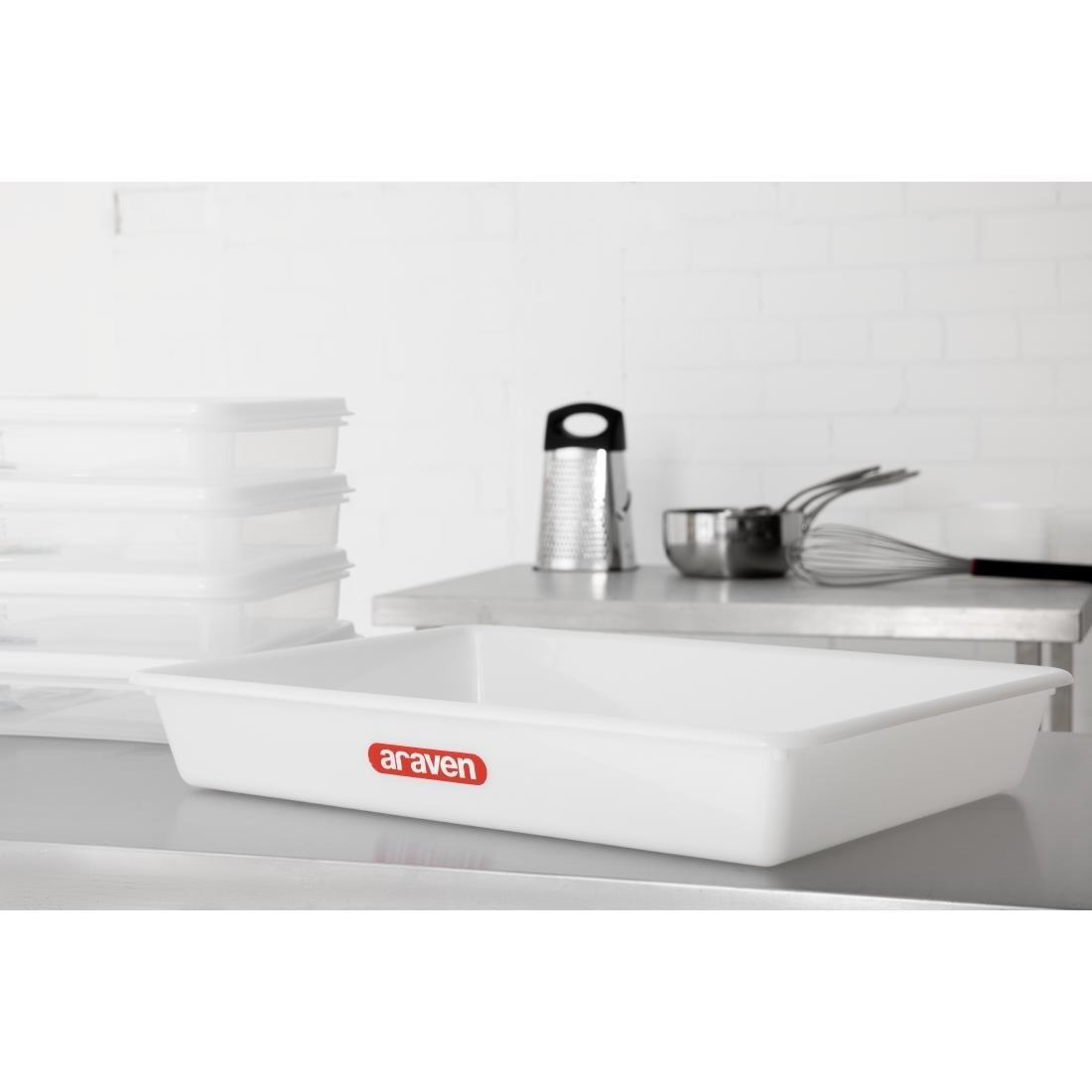 Bac alimentaire peu profond Araven transparent 540mm - FRANCE CHR