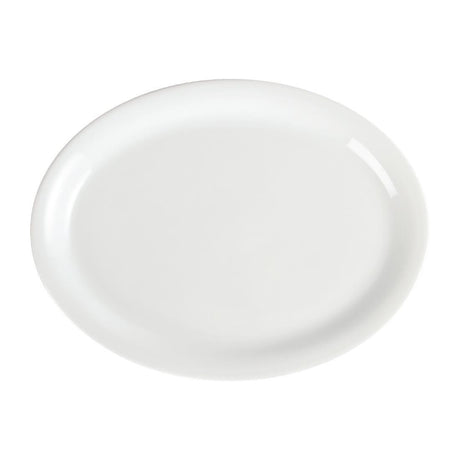 Assiettes ovales blanches Olympia 295mm (lot de 6) - FRANCE CHR