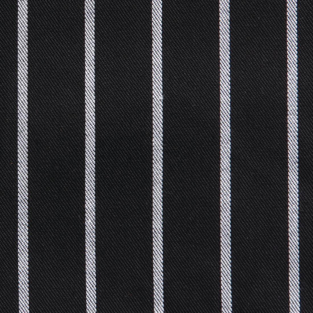 Tablier bavette tissé Chef Works Premium rayures noires et blanches - FRANCE CHR