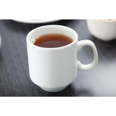 Mugs empilables blancs 284ml Olympia (Lot de 12) - FRANCE CHR