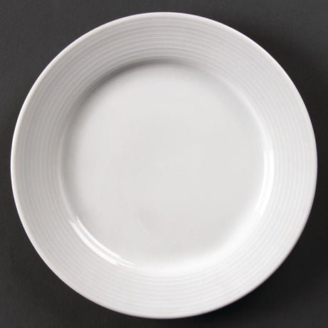 Assiettes à bord large Olympia Linear 200mm (Lot de 12) - FRANCE CHR