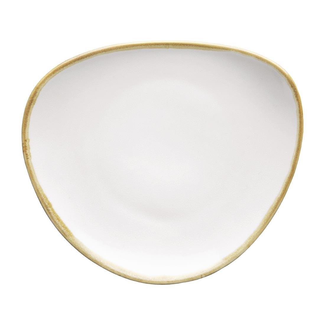 Assiettes triangulaires couleur craie Olympia Kiln 165mm (lot de 6) - FRANCE CHR