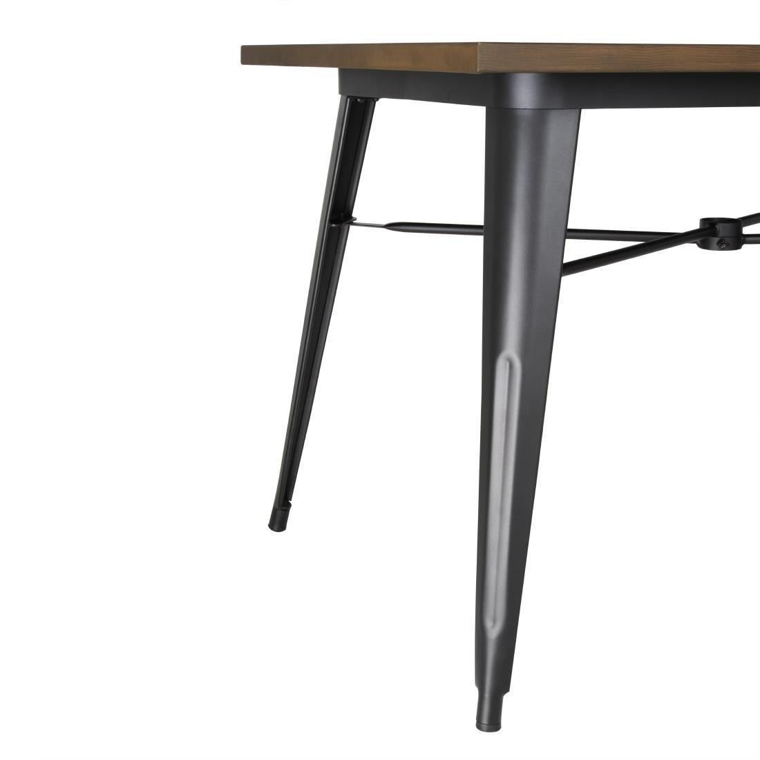 Table d'extérieur Bolero 120x76x75cm bois noir - FRANCE CHR
