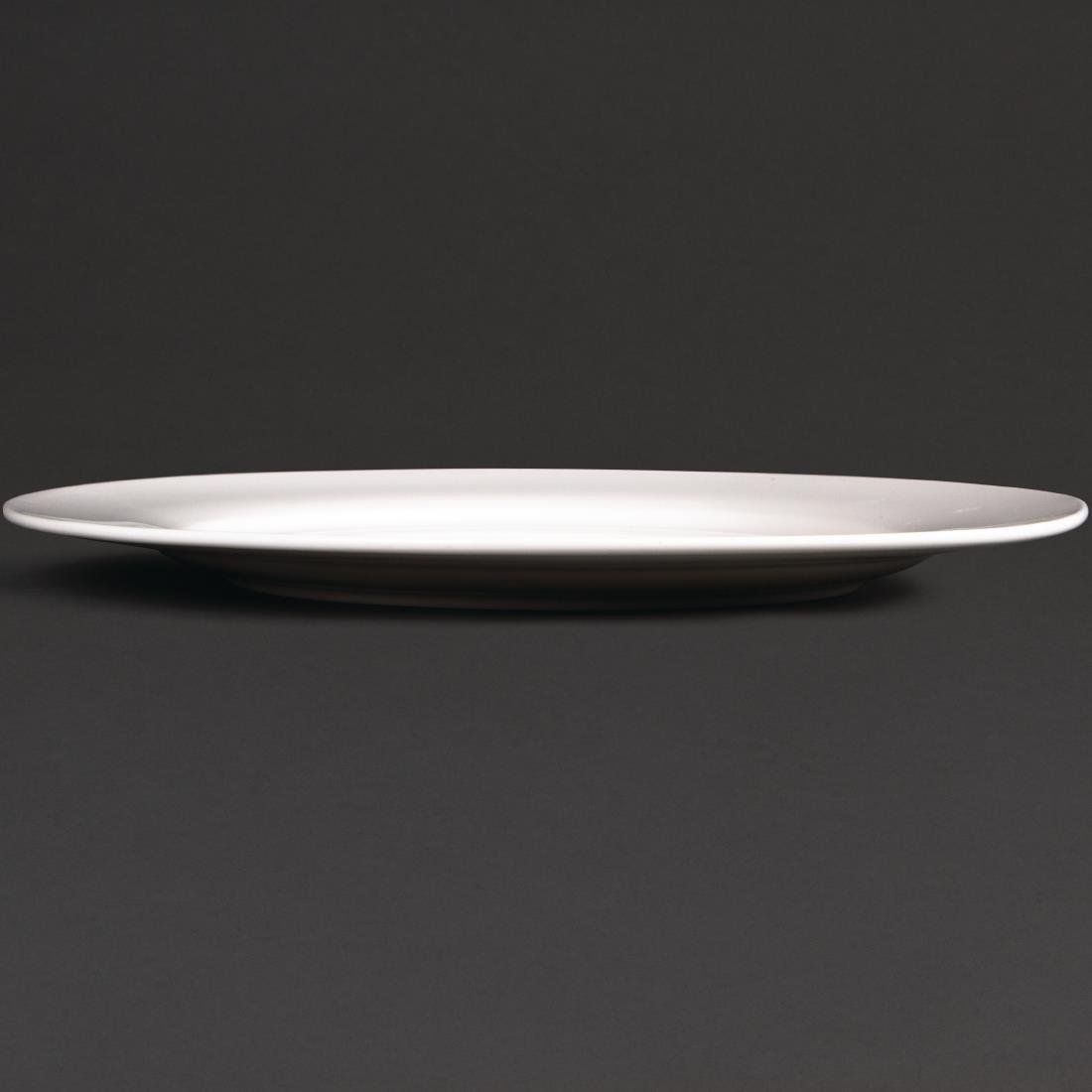 Assiettes rondes à bord large Olympia Lumina 270mm (Lot de 4) - FRANCE CHR